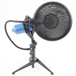 BM8000 - condensateur d'enregistrement filaire - microphone - suspension antichoc - pied - fiche 3,5 mm