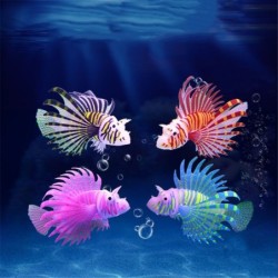 Pesce leone luminoso in silicone - si illumina al buio - decorazione dell'acquario