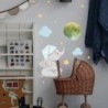 Luminous wall sticker - baby elephant / moon / balloons - kids bedroom wallpaperWall stickers
