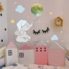 Luminous wall sticker - baby elephant / moon / balloons - kids bedroom wallpaperWall stickers