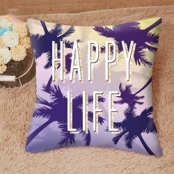 Fodera per cuscino decorativo - Happy Life - 45 cm * 45 cm