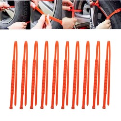 Chaînes antidérapantes pour pneus d'hiver de voiture - nylon - 10 pièces