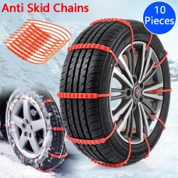 Car winter tire anti-skid chains - nylon - 10 piecesWheel parts