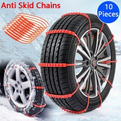 Car winter tire anti-skid chains - nylon - 10 piecesWheel parts