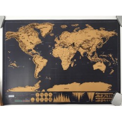 Mappa del mondo personalizzata - mini poster - adesivo da parete - antigraffio