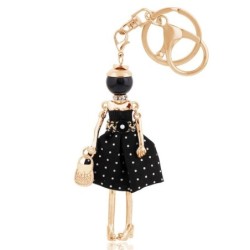Black girl - gold keychainKeyrings