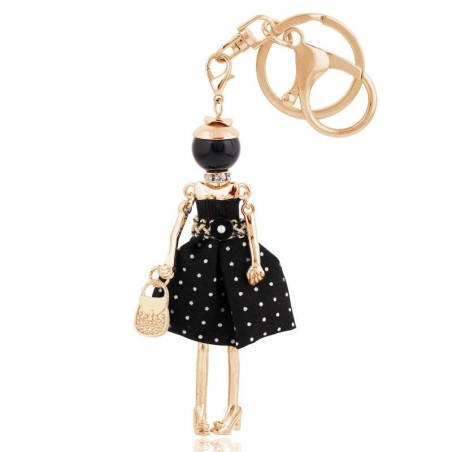 Black girl - gold keychainKeyrings