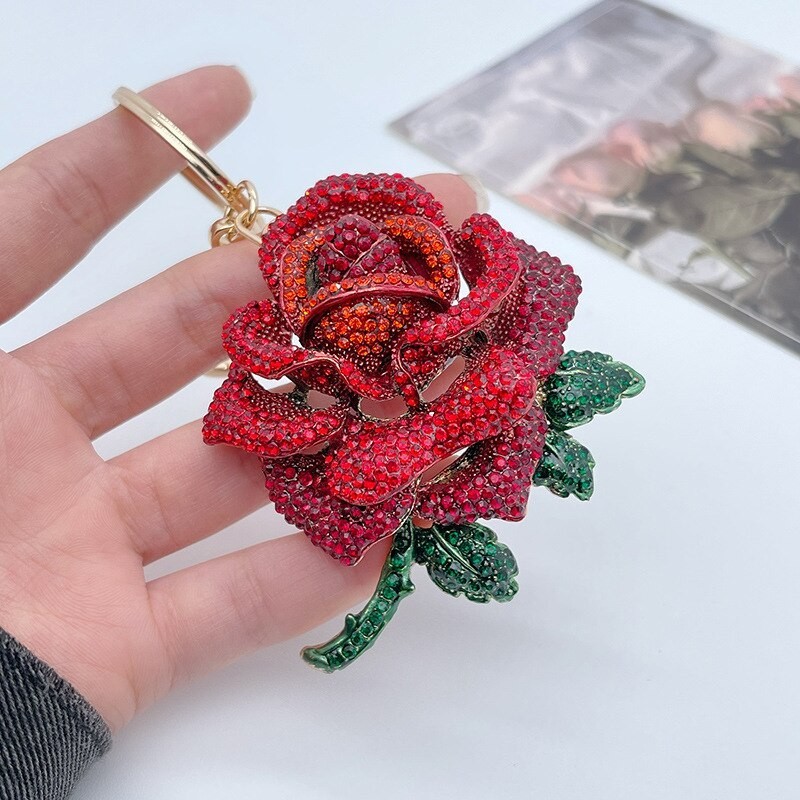 Crystal rose - keychainKeyrings
