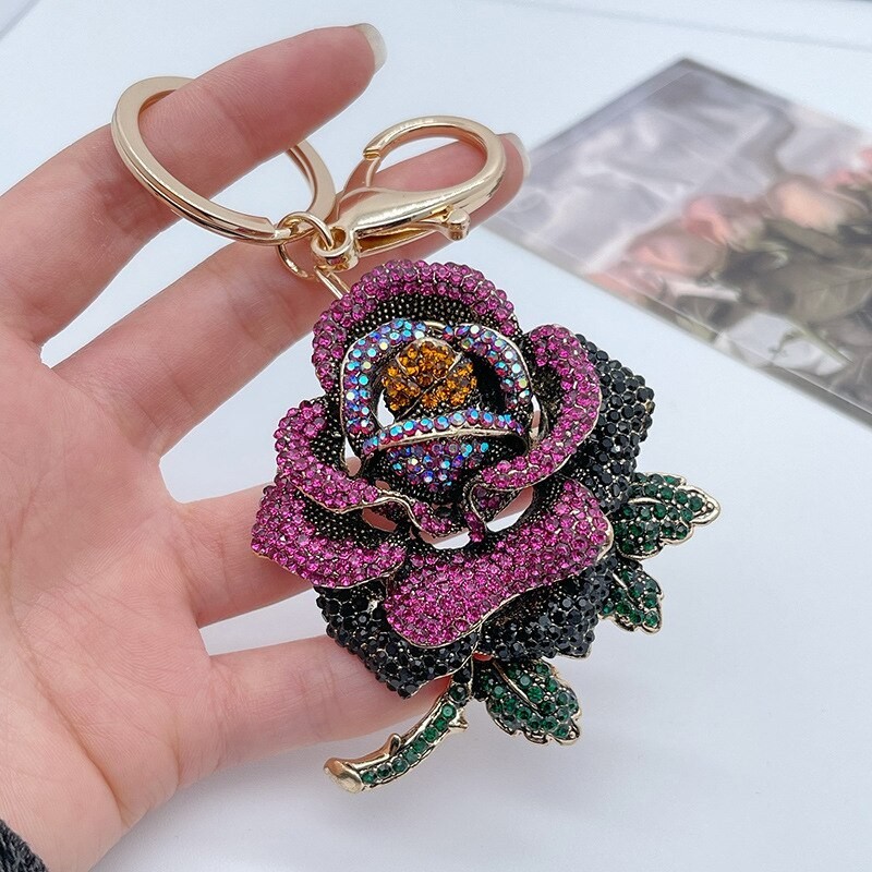 Crystal rose - keychainKeyrings