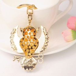 Crystal owl / key - keychainKeyrings