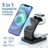 Chargeur sans fil magnétique 3 en 1 - charge rapide - pour iPhone - Apple Watch - AirPods