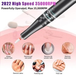 Trapano elettrico per unghie - manicure / pedicure - 35000 RPM
