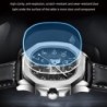 CHENXI - orologio al quarzo meccanico automatico - impermeabile - design scheletrato - argento / nero