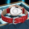CHENXI - elegante orologio al quarzo con strass - impermeabile - cinturino in pelle - rosso