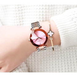 CHENXI - orologio al quarzo di lusso - oro rosa - acciaio inossidabile - impermeabile - rosa