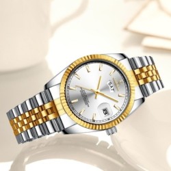 CHENXI - orologio al quarzo di lusso - cronografo - doppio calendario - impermeabile - acciaio inossidabile