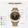 CHENXI - montre à quartz de luxe - chronographe - double calendrier - étanche - acier inoxydable