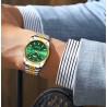 CHENXI - orologio al quarzo di lusso - cronografo - doppio calendario - impermeabile - acciaio inossidabile
