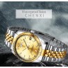 CHENXI - orologio al quarzo di lusso - cronografo - doppio calendario - impermeabile - acciaio inossidabile