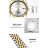 CHENXI - orologio al quarzo di lusso - cronografo - doppio calendario - impermeabile - acciaio inossidabile