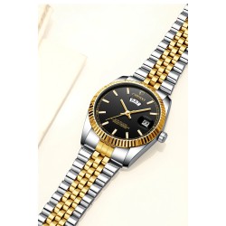 CHENXI - orologio al quarzo di lusso - cronografo - doppio calendario - impermeabile - acciaio inossidabile