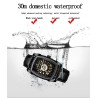 CHENXI - orologio quadrato automatico - design intagliato - cinturino in pelle - argento/nero