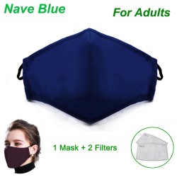 Mascherina protettiva viso/bocca - con 2 filtri a carboni attivi PM25 - riutilizzabile
