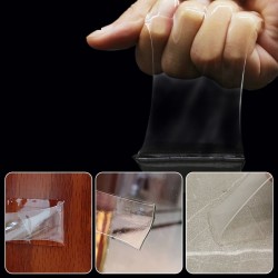 Nano-nastro biadesivo - adesivo - trasparente - riutilizzabile - impermeabile
