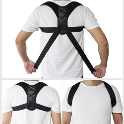 Correttore posturale posteriore regolabile - tutore per colonna vertebrale / schiena / spalle - cintura di supporto