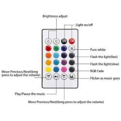 Ampoule intelligente RGB / LED - dimmable - avec haut-parleur Bluetooth - déportée - E27 - 12W