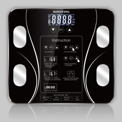 Pèse-personne électronique intelligent - Indice corporel 13 - Graisse corporelle - IMC - Écran LCD