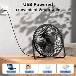 Mini ventilateur de bureau - aérateur - ultra silencieux - USB