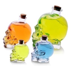 Skull shaped glass decanter - for vodka / whiskey / wine - 180ml - 400ml - 750mlBar supply