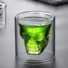 Drinking glass - skull design - double bottom - for vodka / wine / coffee - 25 mlBar supply