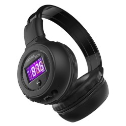Zealot B570 - Cuffie Bluetooth - auricolare - display LCD - slot micro-SD - microfono - riduzione del rumore