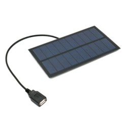 Chargeur de batterie solaire USB - 5V - 2W - 400mA