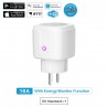 16A - WiFi - Prise intelligente - Prise avec moniteur d'énergie électrique - Assistant Alexa / Google