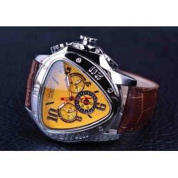 JARAGAR - montre automatique de luxe - bracelet cuir - forme triangle