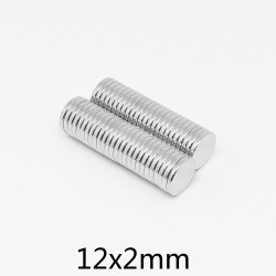 N35 - magnete al neodimio - disco forte - 12mm * 2mm - 10 pezzi