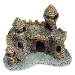 Decorazione acquario - mini castello in resina - torre