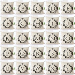Fodera per cuscino decorativo - lettere dell'alfabeto - 45 * 45 cm