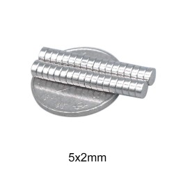 N35 - magnete al neodimio - disco forte - 5mm * 2mm - 50 pezzi
