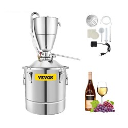 Distillatore acqua / alcool - kit dispositivo per birrificio domestico - acciaio inossidabile - whisky / vino / birra / liquore