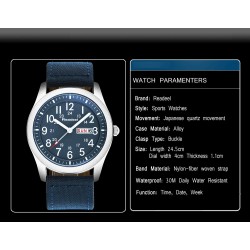 READEEL - sports Quartz watch - waterproof - canvas strapWatches