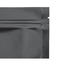 Nero opaco - sacchetti in alluminio - richiudibili - chiusura lampo - 100 pezzi