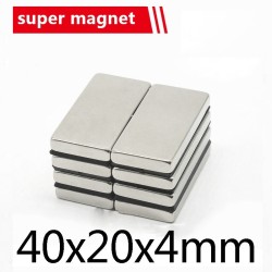N35 - magnete al neodimio - blocco forte - 40mm * 20mm * 4mm