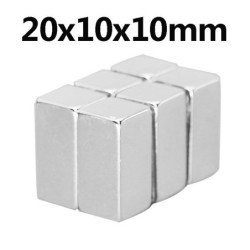 N35 - magnete al neodimio - robusto blocco cuboide - 20 mm * 10 mm * 10 mm