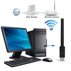 Wireless Wi-Fi LAN - adattatore con antenna - USB - 150Mbps