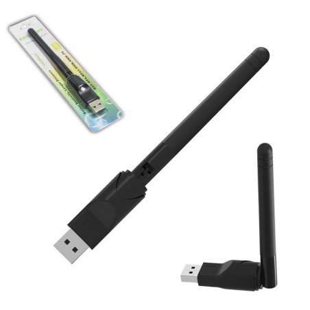 Wireless Wi-Fi LAN - adattatore con antenna - USB - 150Mbps