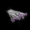 Silver hair pins - colorful roses / crystals - 20 piecesHair clips